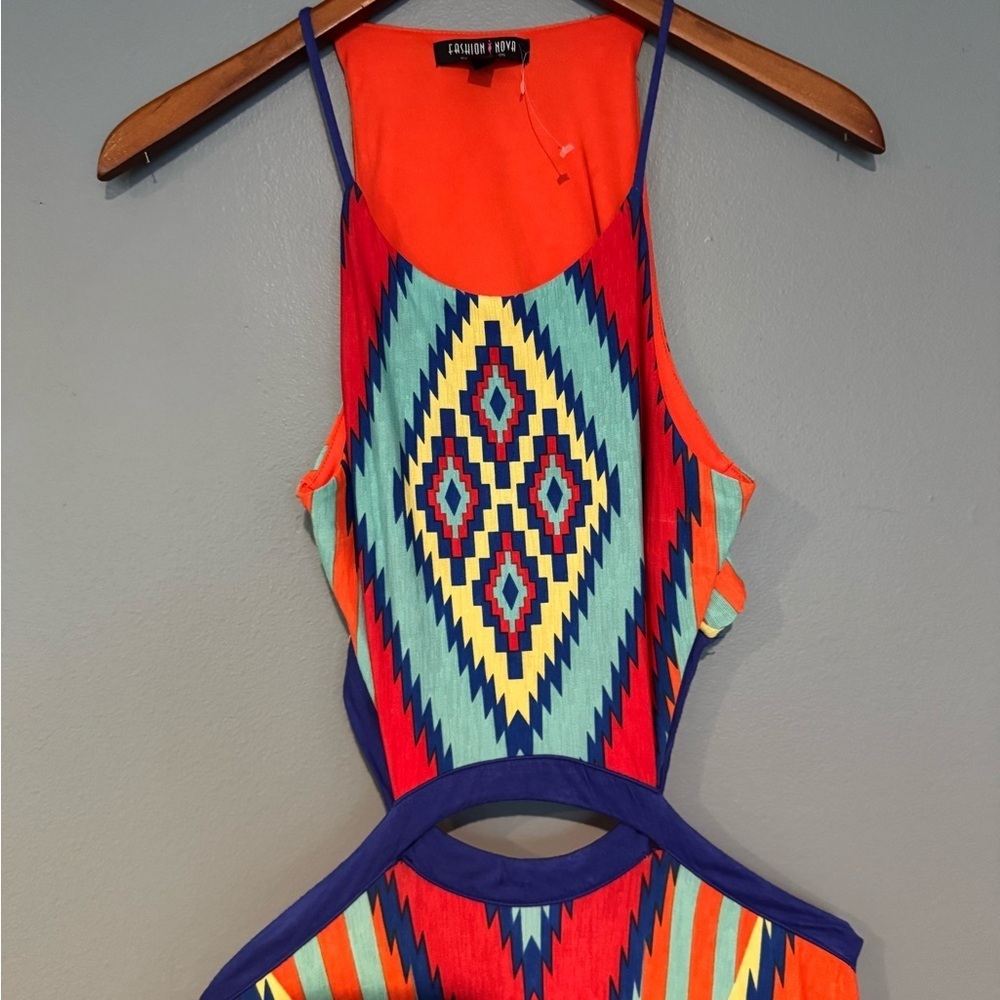 Fashion‎ Nova Vibrant Patterned Maxi Dress - Picture 7 of 9